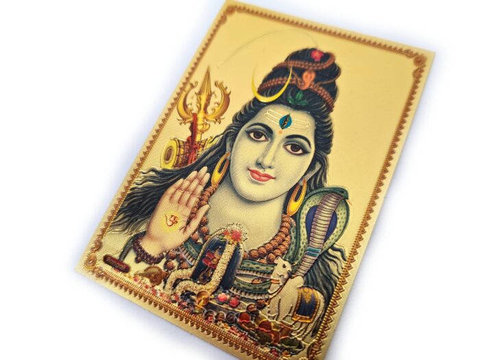 Adesivo indiano dourado premium de Shiva