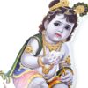 Adesivo indiano colorido grande de Krishna criança