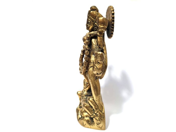 20260801_193245 Estátua indiana da deusa Kali em metal brass com 12cm