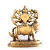Estátua da Deusa Durga e o leão de metal brass maciça 9cm