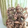 Estátua da Deusa Durga e o leão de metal brass maciça 9cm