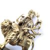 Estátua Deusa Durga e o Leão escultura Realista Fine Art 9cm