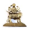 Estátua Deusa Durga e o Leão escultura Realista Fine Art 9cm