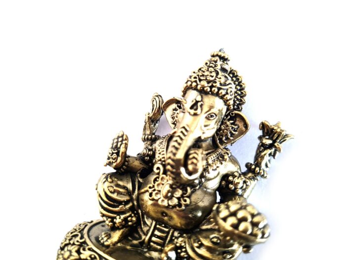 Estátua Deus Ganesha escultura Realista Fine Art 7cm