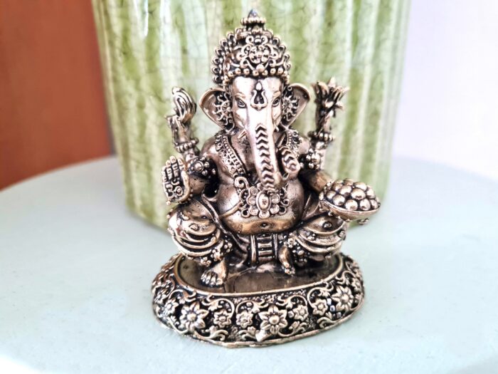Estátua Deus Ganesha escultura Realista Fine Art 7cm