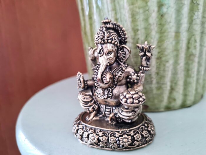 Estátua Deus Ganesha escultura Realista Fine Art 7cm