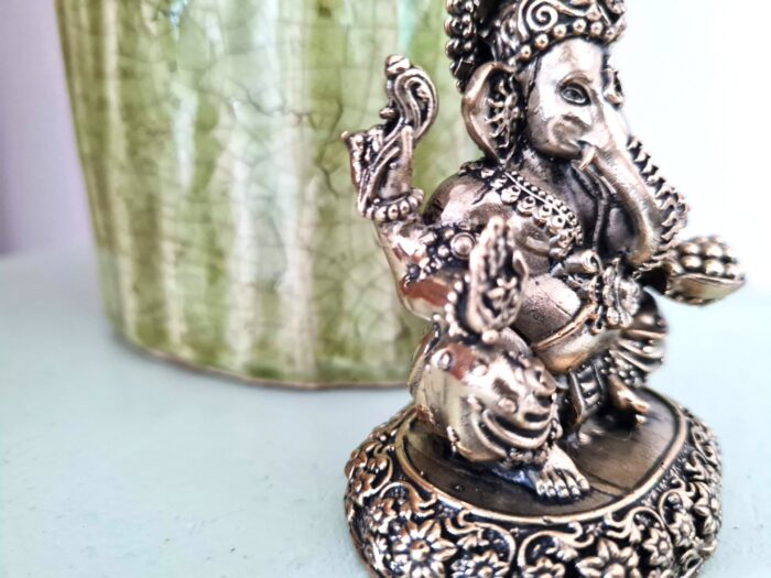 Estátua Deus Ganesha escultura Realista Fine Art 7cm