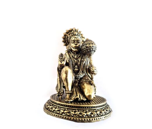 Hanuman Deus Macaco estatueta indiana em liga metálica 6cm