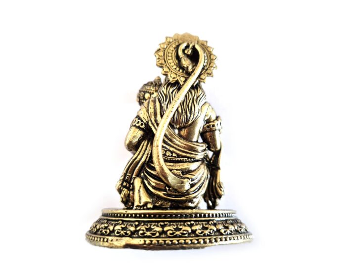 Hanuman Deus Macaco estatueta indiana em liga metálica 6cm