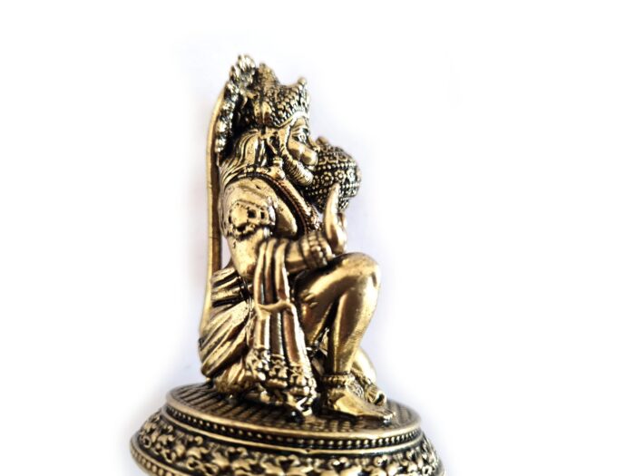 Hanuman Deus Macaco estatueta indiana em liga metálica 6cm