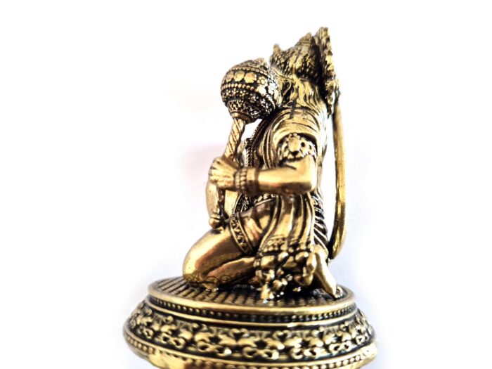 Hanuman Deus Macaco estatueta indiana em liga metálica 6cm