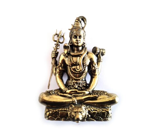 estátua indiana de metal do deus shiva 7cm fine art ultra realista