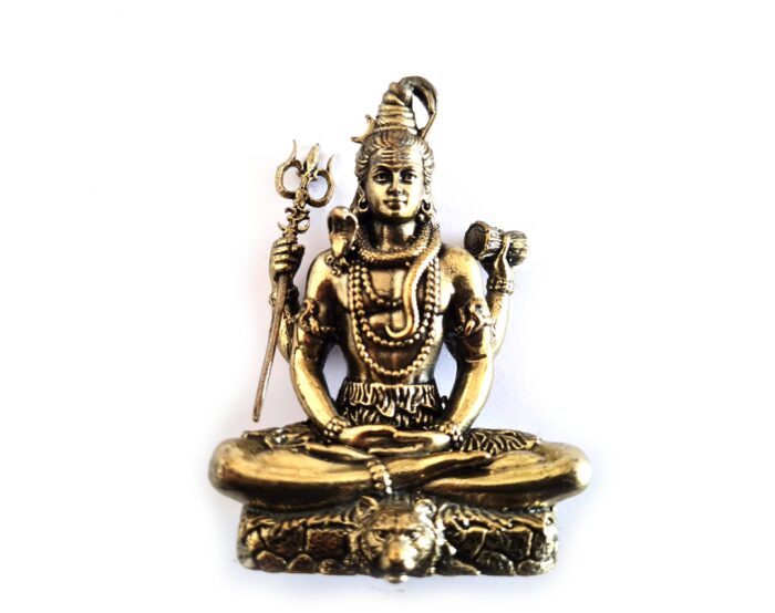 estátua indiana de metal do deus shiva 7cm fine art ultra realista