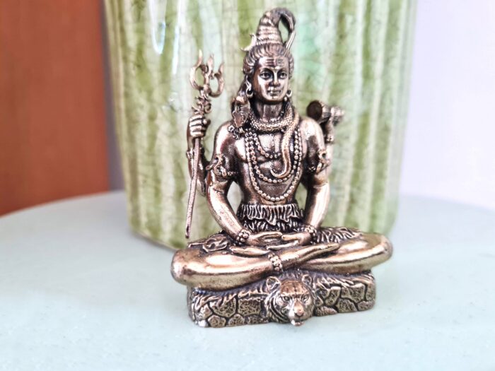 Estátua Deus Shiva escultura Realista Fine Art 7cm