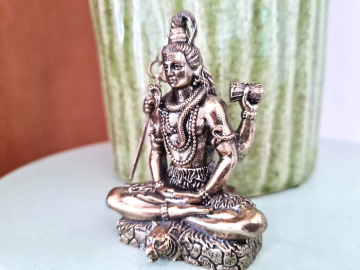Estátua Deus Shiva escultura Realista Fine Art 7cm