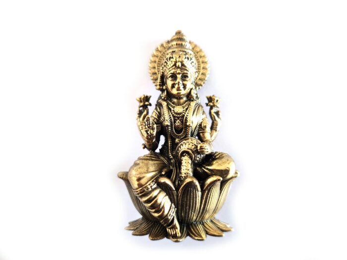 Estátua Deusa Lakshmi escultura Realista Fine Art 8cm