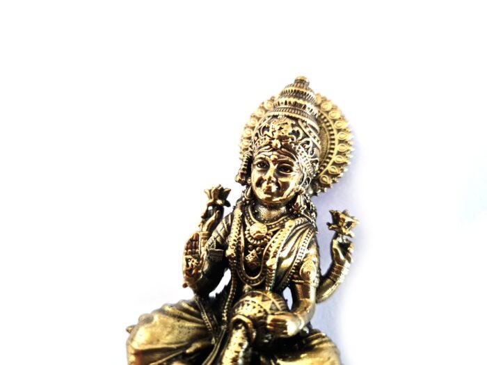 Estátua Deusa Lakshmi escultura Realista Fine Art 8cm