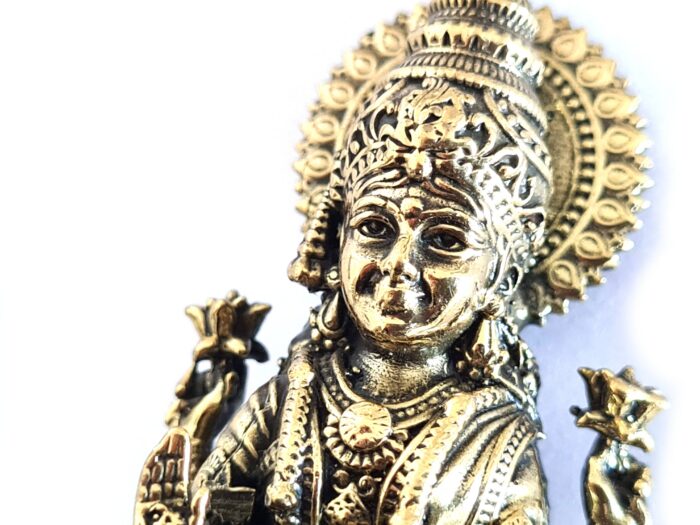 Estátua Deusa Lakshmi escultura Realista Fine Art 8cm