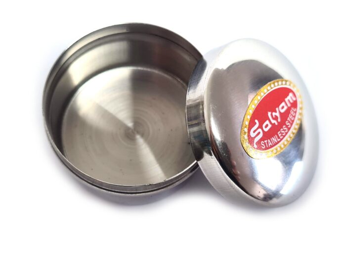 Pote de inox para kumkum e outras tilakas