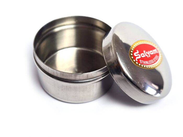 Pote de inox para kumkum e outras tilakas