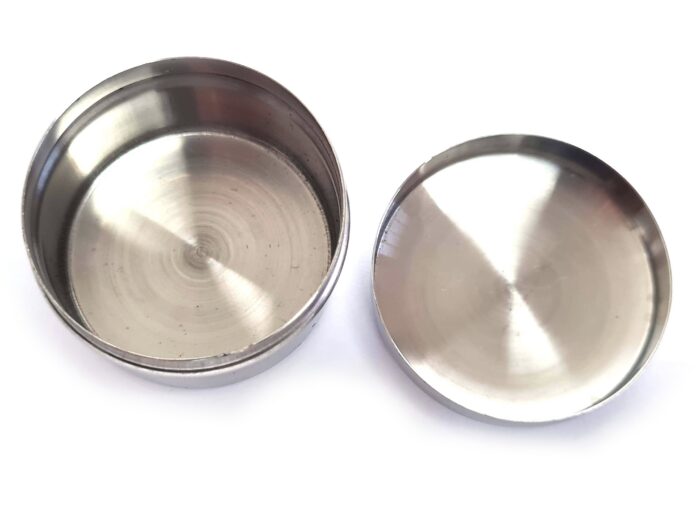 Pote de inox para kumkum e outras tilakas