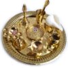 20260805_122122 Pooja Thali prato para Puja com 10 peças 23cm