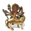 Deusa Durga em metal brass com 16cm maciça