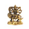 deusa Durga 9cm maciça de metal feita na Índia
