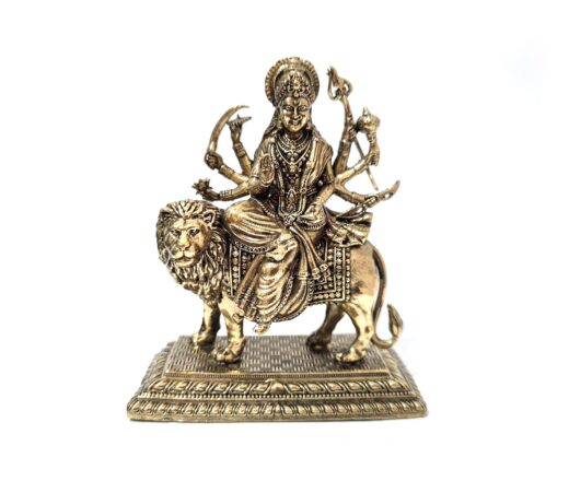 deusa Durga 9cm de metal com acabamento ultra detalhista