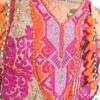 Bolsa Tote Indiana Banjara Patchwork Vintage Bordada à Mão Laranja
