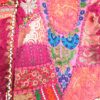 Bolsa Tote Indiana Banjara Patchwork Vintage Bordada à Mão Rosa