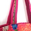 Bolsa Tote Indiana Banjara Patchwork Vintage Bordada à Mão Rosa