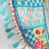 Bolsa Indiana Banjara Hobo Patchwork Azul celeste e coloridos