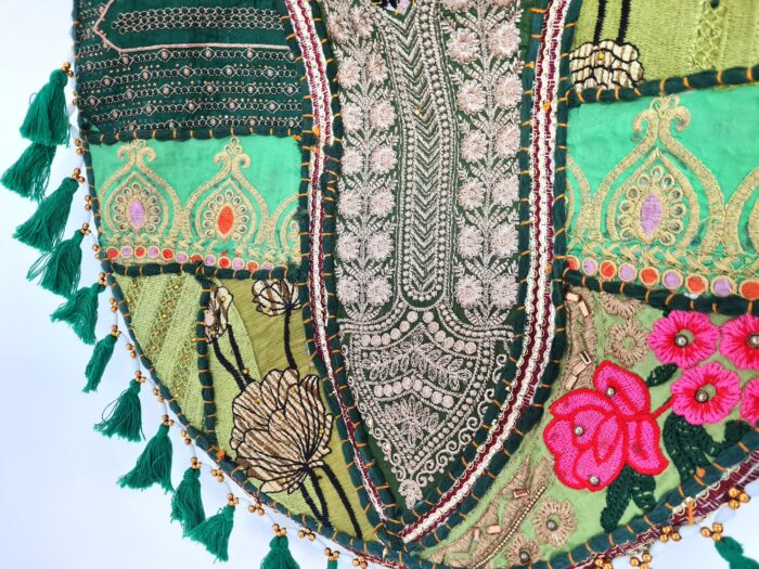 Bolsa Indiana Banjara Hobo Patchwork Verde Esmeralda
