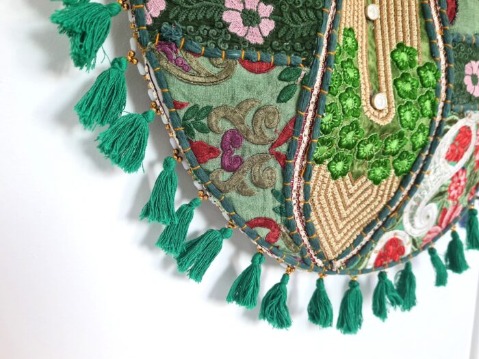 Bolsa Indiana Banjara Hobo Patchwork Verde Esmeralda