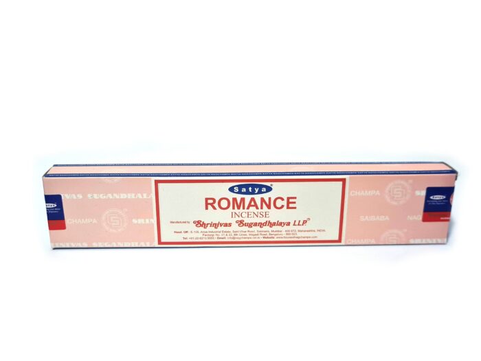 incenso satya aroma Romance com 15g de varetas (incenso masala premium)