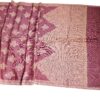 Lenço indiano dupla face clássico estampa florais e arabescos uva rosé e creme
