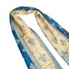 Lenço indiano dupla face clássico estampa florais e arabescos Azul Teal e creme