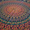 Panô indiano de algodão estampa de mandala marinho, coral 2,40m