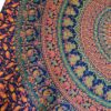 Panô indiano de algodão estampa de mandala marinho, coral 2,40m