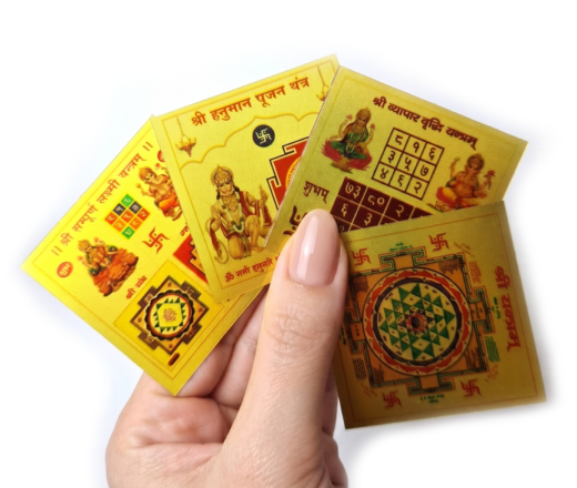 kit de 4 mini yantras indianos