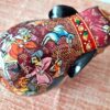 Elefante indiano de madeira artesanal pintura clássica a mão 16cm