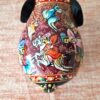 Elefante indiano de madeira artesanal pintura clássica a mão 16cm