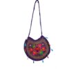Bolsa Tiracolo Indiana Meia Lua Estruturada Bordada Boho Chic