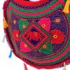 Bolsa Indiana tiracolo étnica floral com alça longa vermelha