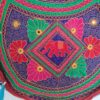 Bolsa Indiana tiracolo étnica floral com alça longa vermelha
