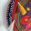 Bolsa Indiana tiracolo étnica floral com alça longa vermelha