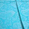 Pashmina indiana de Cashmere azul paisleys adamascado