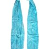 Pashmina indiana de Cashmere azul paisleys adamascado