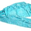 Pashmina indiana de Cashmere azul paisleys adamascado